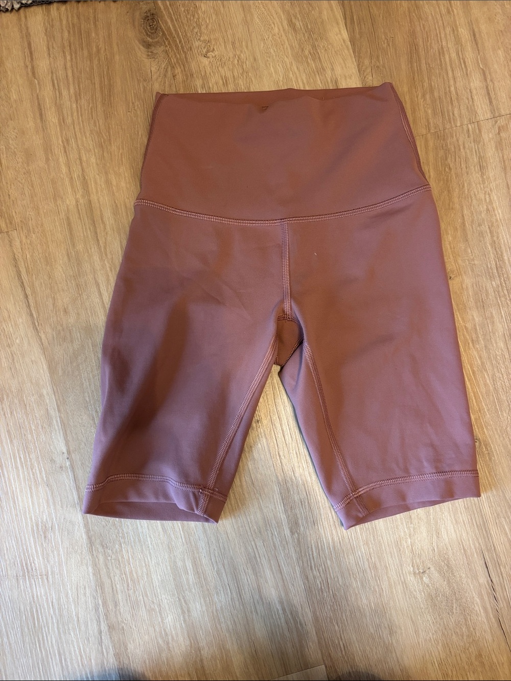 High-Waist Women's Bike Shorts in Dusty Rose